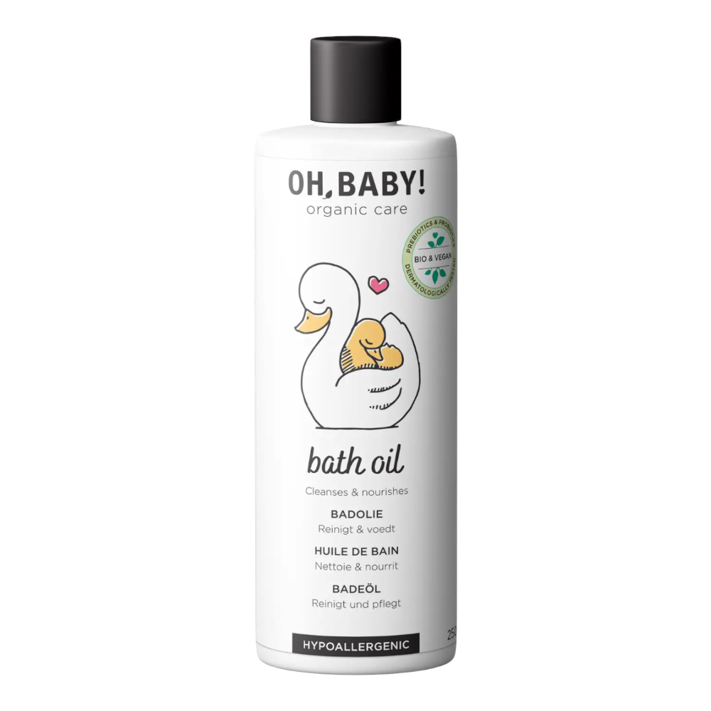 Oh baby badolie. Biologische & vegan badolie voor de gevoelige babyhuid